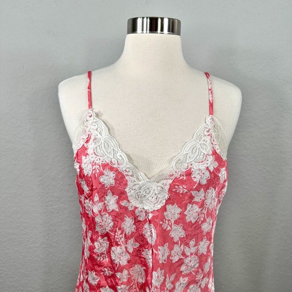 Victoria's Secret Vintage Gold Label Pink Floral Slip Dress - Picture 4 of 11